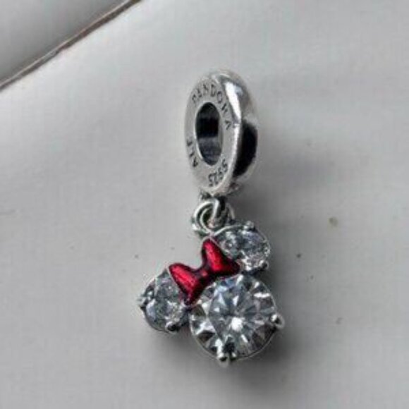 Authentic Disney Minnie Mouse Silhoutte Dangle Pandora Charm - Picture 3 of 5